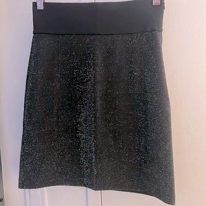 See by Chloe Mini Skirt Black Metallic Shimmer glitter Knit Wool Blend. S 4